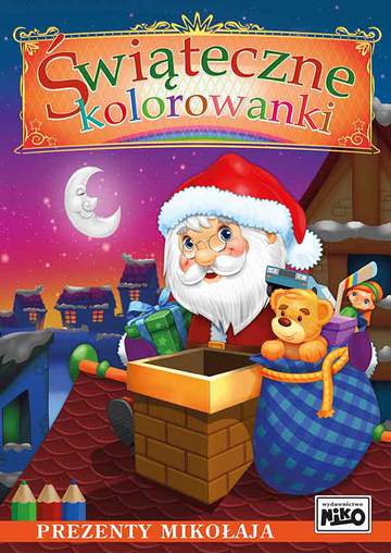 Świąteczne kolorowanki prezenty Mikołaja