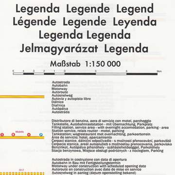 Kampania basilicata mapa 1:150 000