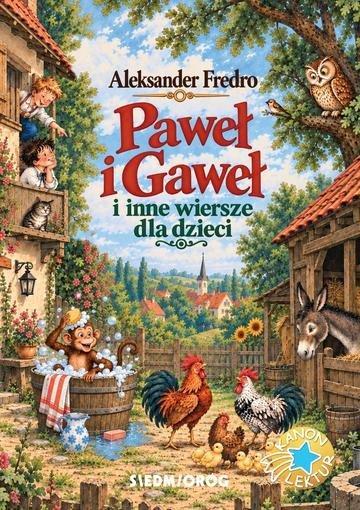 Okładka: Paweł i Gaweł i inne wiersze dla dzieci. Błękitna Biblioteka