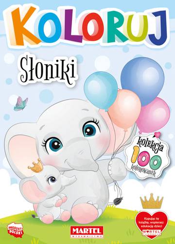 Słoniki. Koloruj