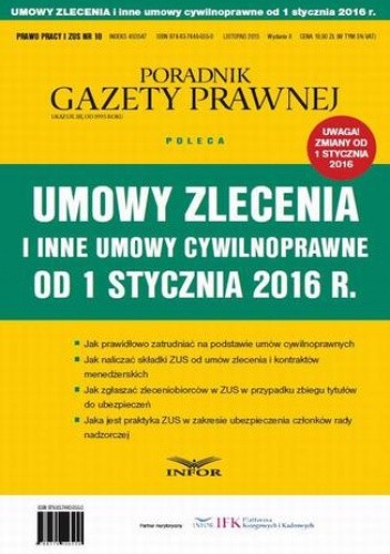 Umowy Zlecenia i inne umowy cywilno-prawne od 1 stycznia 2016