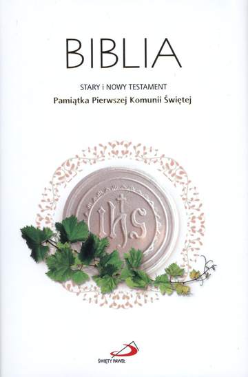 Biblia stary i nowy testament pamiątka pierwszej komunii świętej
