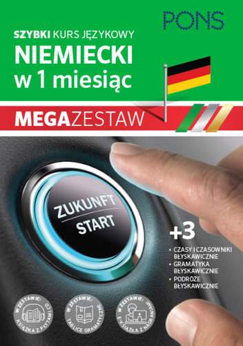 Szybki kurs niemieckiego dla początkujących z nagraniami i trzema tablicami językowymi PONS Cztery książki w pakiecie