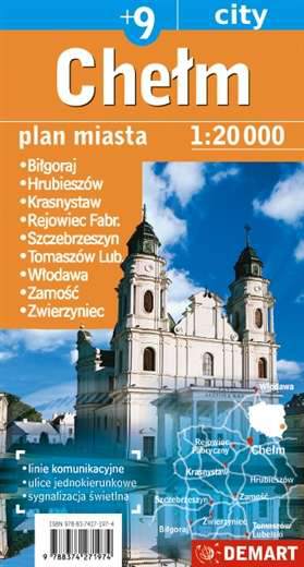 Chełm/Zamość plan miasta 1:20 000 + 9 miast