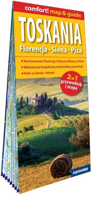 Toskania Florencja Siena Piza laminowany map&guide 2w1przewodnik i mapa