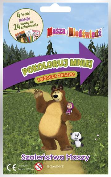Szaleństwa Maszy. Masza i Niedźwiedź. Pokoloruj mnie