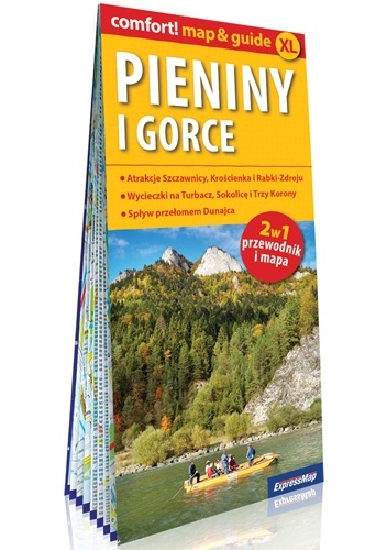 Pieniny i Gorce; laminowany map&amp;guide (2w1: przewodnik i mapa)