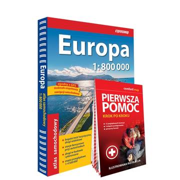 Europa Atlas Samochodowy 1:800 000 pierwsza pomoc  2024/2025