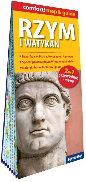 Rzym i Watykan laminowany przewodnik i mapa 2w1