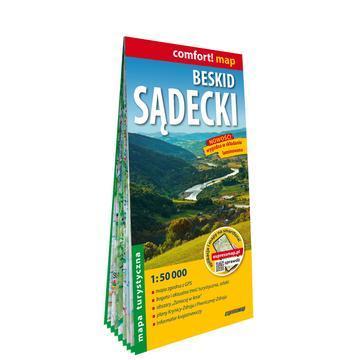 Okładka: Beskid Sądecki laminowana mapa turystyczna 1:50 000