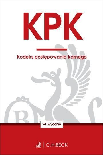Okładka: KPK. Kodeks postępowania karnego wyd. 54