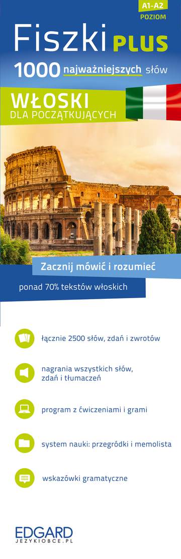 Włoski fiszki plus 1000 najważniejszych słów dla początkujących + CD