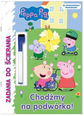 Chodźmy na podwórko! Świnka Peppa. Zadania do ścierania