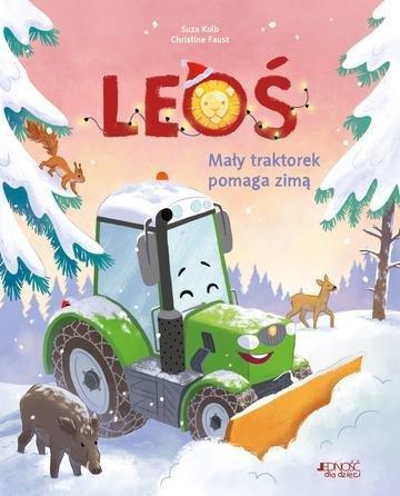 Okładka: Leoś. Mały traktorek pomaga zimą