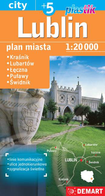 Lublin mapa samochodowa plastik