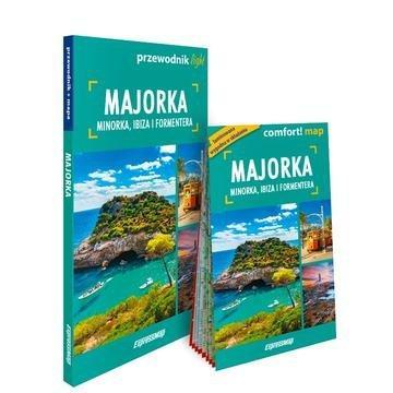 Okładka: Majorka Minorka Ibiza i Formentera light przewodnik + mapa