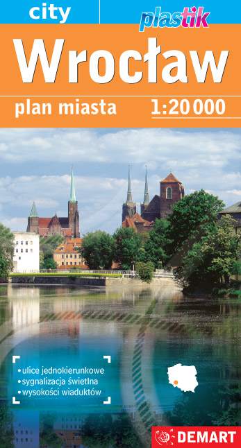 Wrocław mapa samochodowa plastik