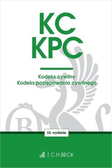 Okładka: KC. KPC. Kodeks cywilny. Kodeks postępowania cywilnego. Edycja Sędziowska wyd. 38