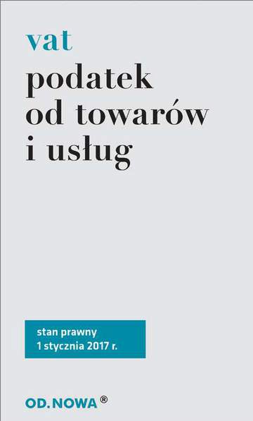 Vat podatek od towarów i usług 01. 2017