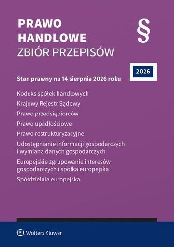 Okładka: Prawo handlowe. Zbiór przepisów 2026