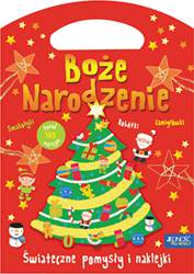Boże narodzenie świąteczne pomysły i naklejki książeczka torebeczka