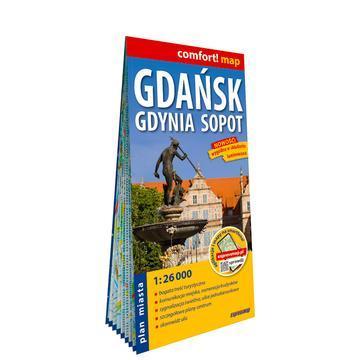 Gdańsk Gdynia Sopot plan Trójmiasta 1:26 000 laminat 2026