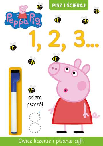 123 pisz i ścieraj Świnka Peppa