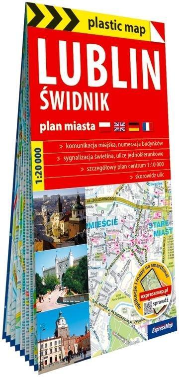 Okładka: Lublin i Świdnik foliowany plan miasta 1:20 000