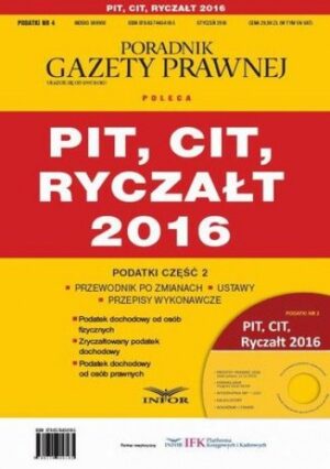 Podatki 2016/04 Podatki cz.2 PIT,CIT,Ryczałt 2016