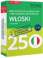 250 ćwiczeń ze słownictwa i 250 zagadek z języka włoskiego z kluczem na poziomie A1-B2 PONS PAK2