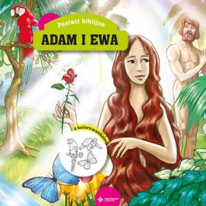 Adam i ewa postaci biblijne z kolorowankami