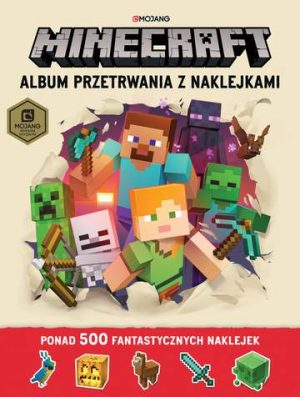 Album przetrwania z naklejkami. Minecraft