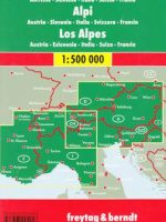 Alpy austria słowenia włochy szwajcaria Francja mapa 1:500 000