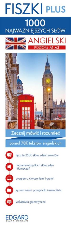 Angielski. 1000 najważniejszych słów. Fiszki PLUS wyd. 2