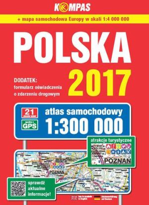 Atlas samochodowy Polska 2017 1:300 000