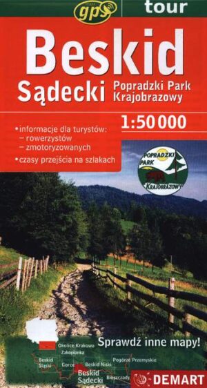 Beskid sądecki mapa turystyczna 1:50 000