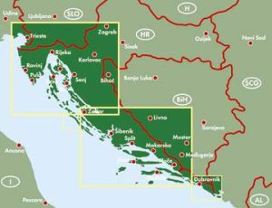 Chorwacja wybrzeże mapa 1:200 000