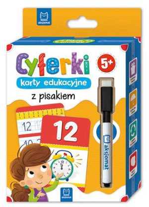 Cyferki karty edukacyjne z pisakiem 5+