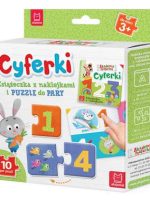 Cyferki książeczka z naklejkami i puzzle do pary