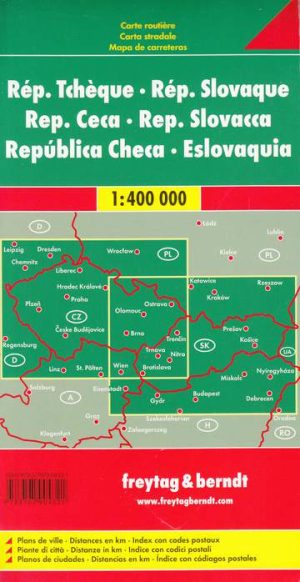 Czechy słowacja mapa 1:400 000
