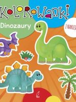 Dinozaury kolorowanki z naklejkami