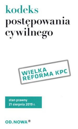 Kodeks postępowania cywilnego 08. 2019