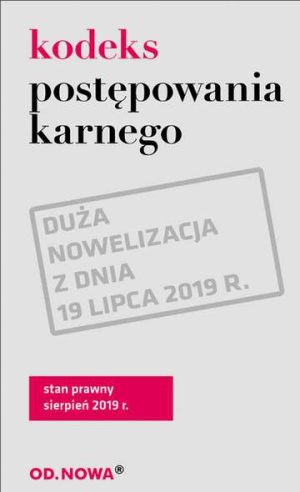 Kodeks postępowania karnego 08. 2019