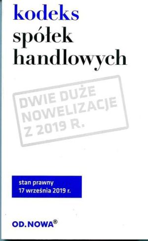 Kodeks spółek handlowych 08. 2019