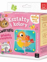 Kształty i kolory. Zwierzątka. Układanka + książeczka. Mały miś to lubi!