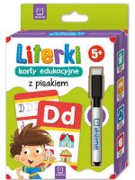 Literki karty edukacyjne z pisakiem 5+