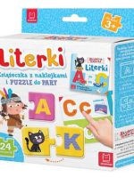 Literki książeczka z naklejkami i puzzle do pary