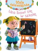 Liza bawi się w szkołę mała dziewczynka