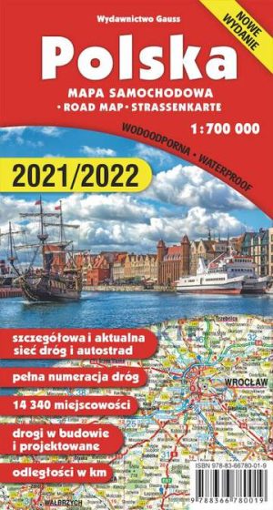 Mapa Polska 700 000 wyd. foliowane