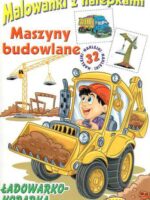 Maszyny budowlane ładowarko-koparka malowanki z nalepkami